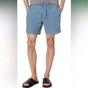 John Varvatos Light Blue Flat Front Shorts